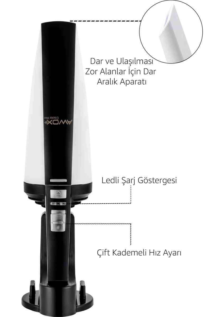 Awox Cracks Max Şarjlı El Süpürgesi Torbasız Yıkanabilir HEPA Filtre ile Üstün Çekiş Gücü